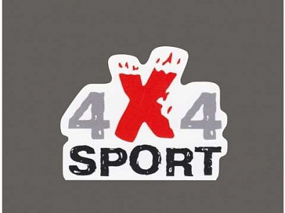 Наклейка 4x4sport маленькая для ATV и др. размер 90х70мм, вырезанная