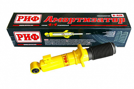 Амортизатор усиленный РИФ передний Mitsubishi L200 2005-2023, Pajero Sport II, III 2009-2024 штатный и лифт 0-40 мм